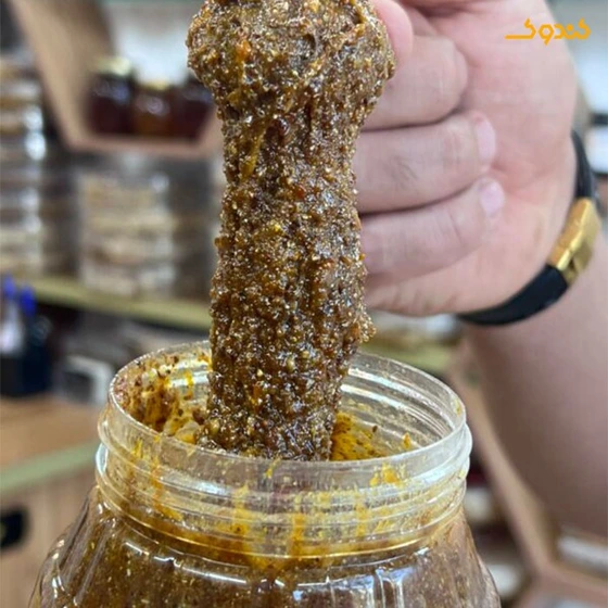 معجون گیاهی کلحر پاکستانی ترکیب ۱۶ گیاه و 30گرم ژل رویال برای افزایش وزن سالم و عضله‌سازی/یک کیلو